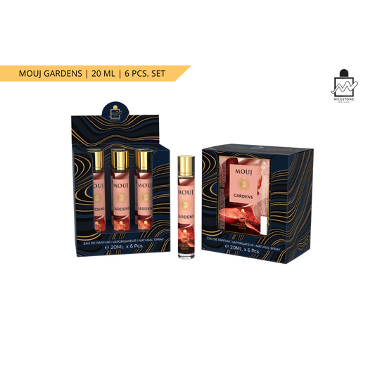 Mouj Gardens Eau De Parfum 5x 20ml Plus 1 Free Tester