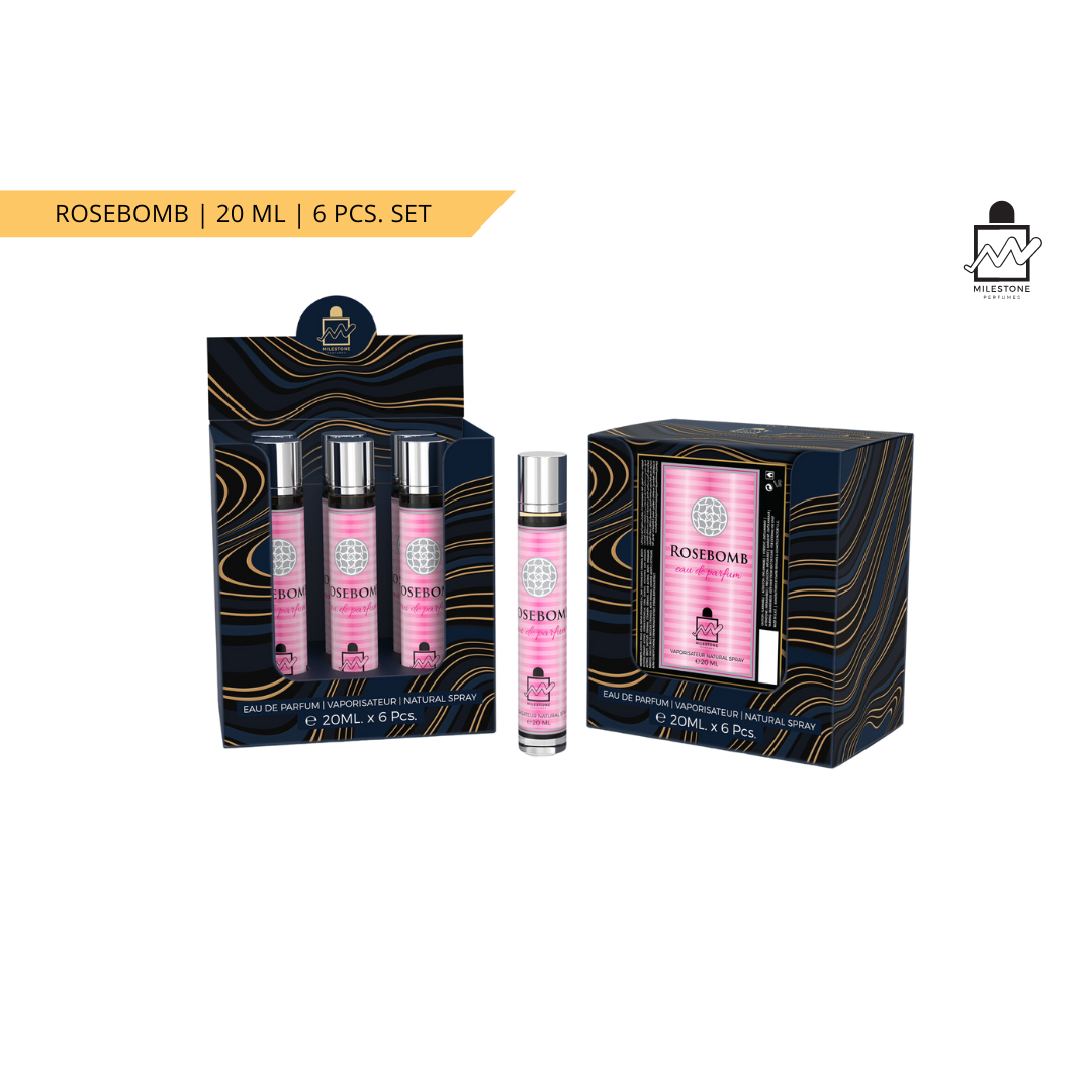 Rosebomb  Eau De Parfum 5x 20ml Plus 1 Free Tester