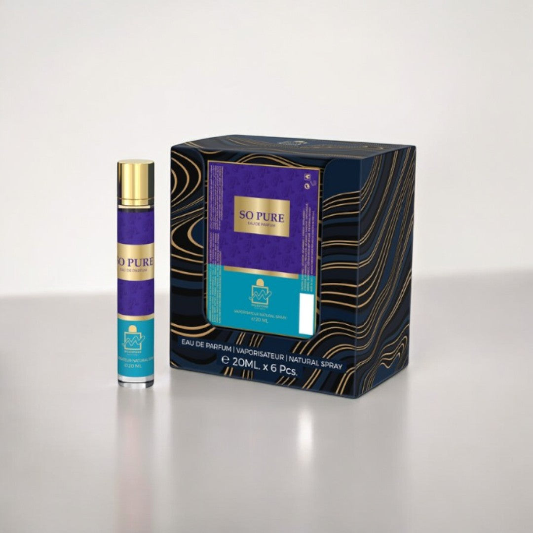 So Pure  Eau De Parfum 5x 20ml Plus 1 Free Tester