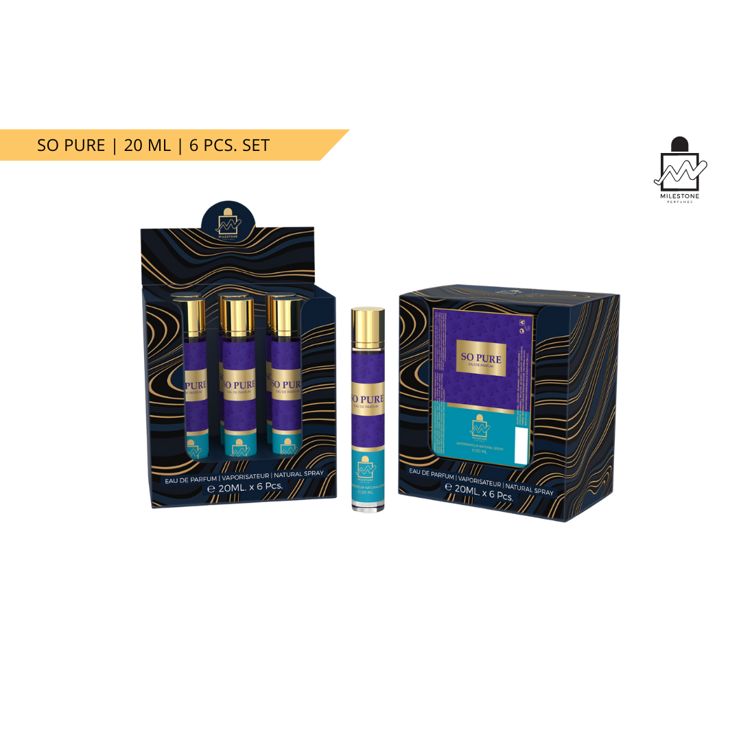 So Pure  Eau De Parfum 5x 20ml Plus 1 Free Tester